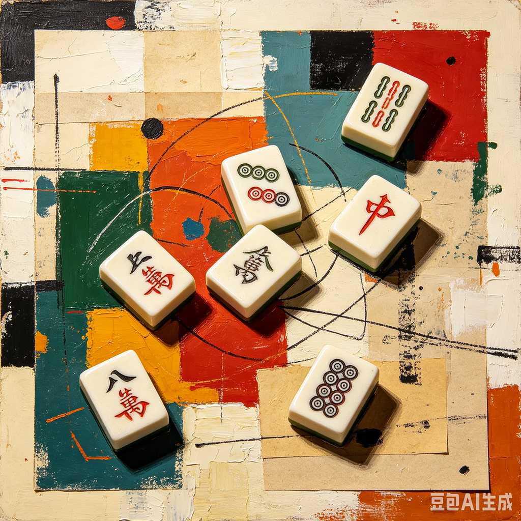 floral design mahjong set