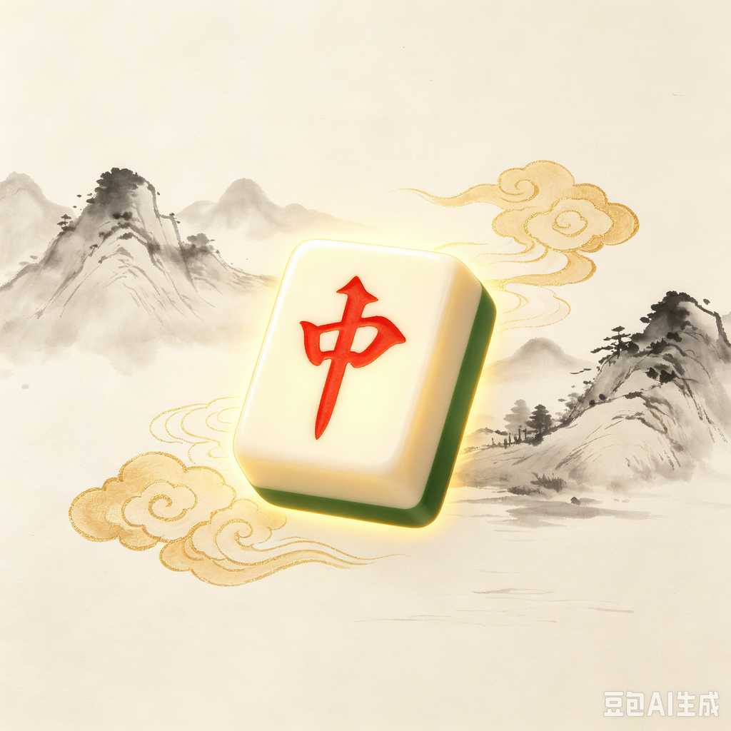 mini mahjong tiles keychain